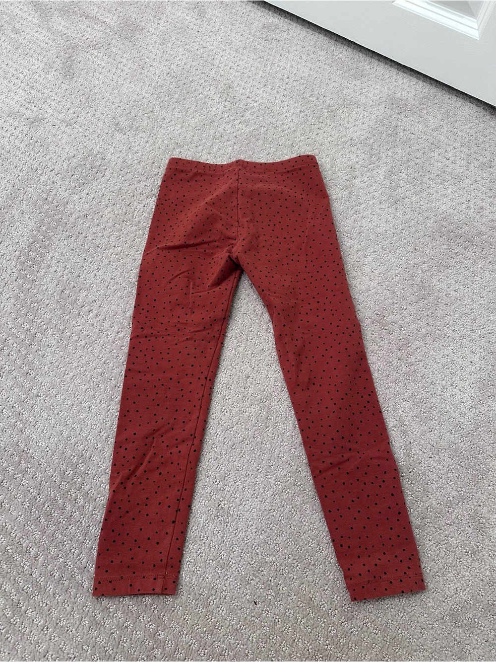 Tea Collection Rust Polka Dot Leggings Girls Size 6 - Picture 2 of 4